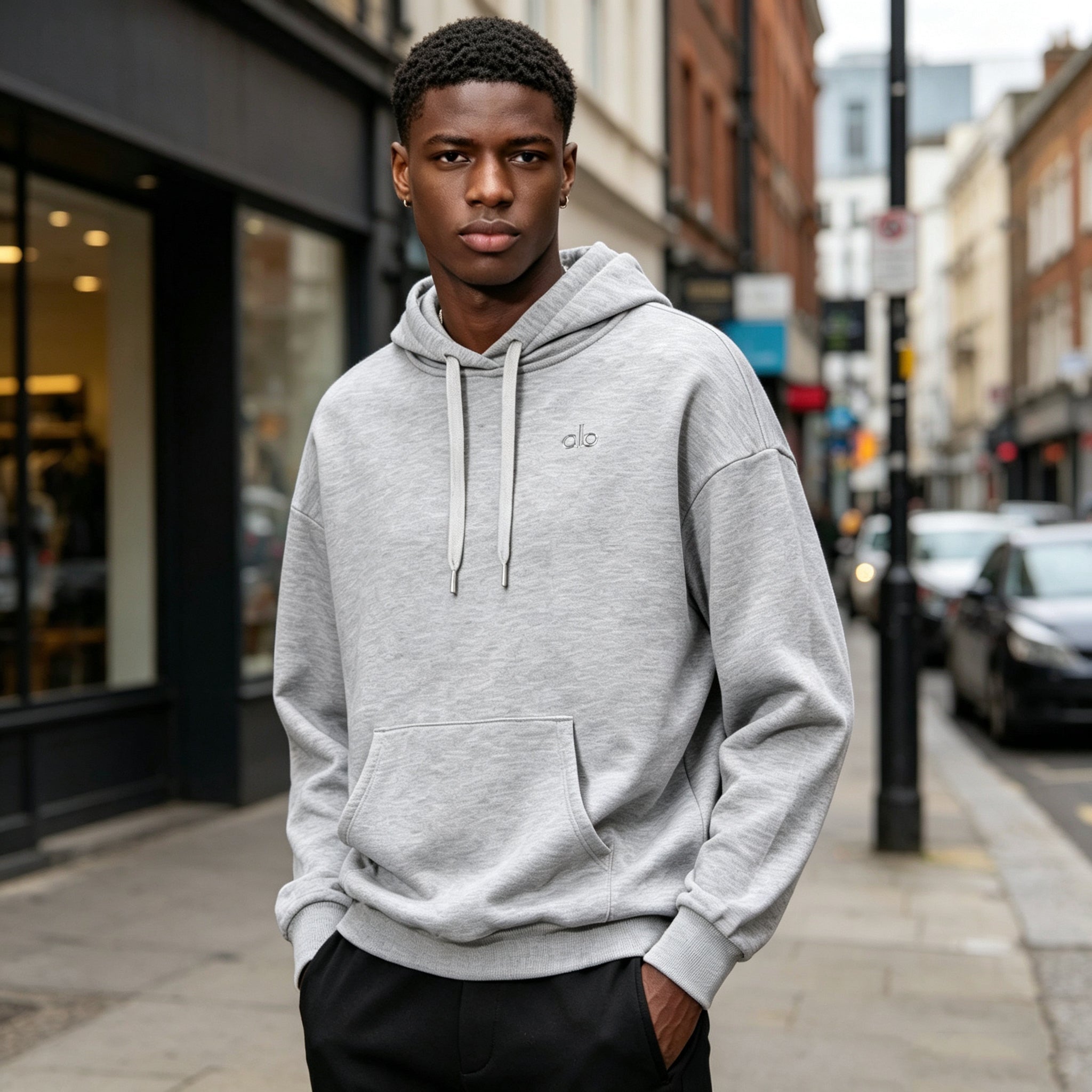 Alo Accolade Hoodie Athletic Heather Grey Off Duty Uniform - Afewvibe