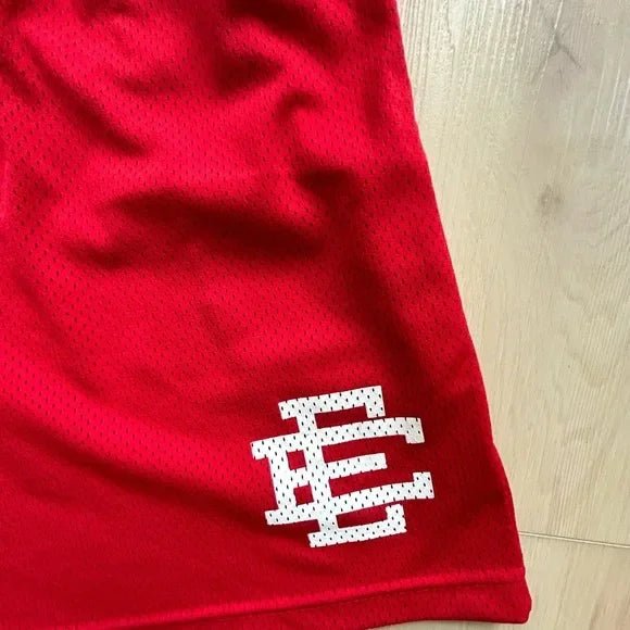 Eric Emanuel EE Basic Short Red summer streetwear styling tips - Afewvibe
