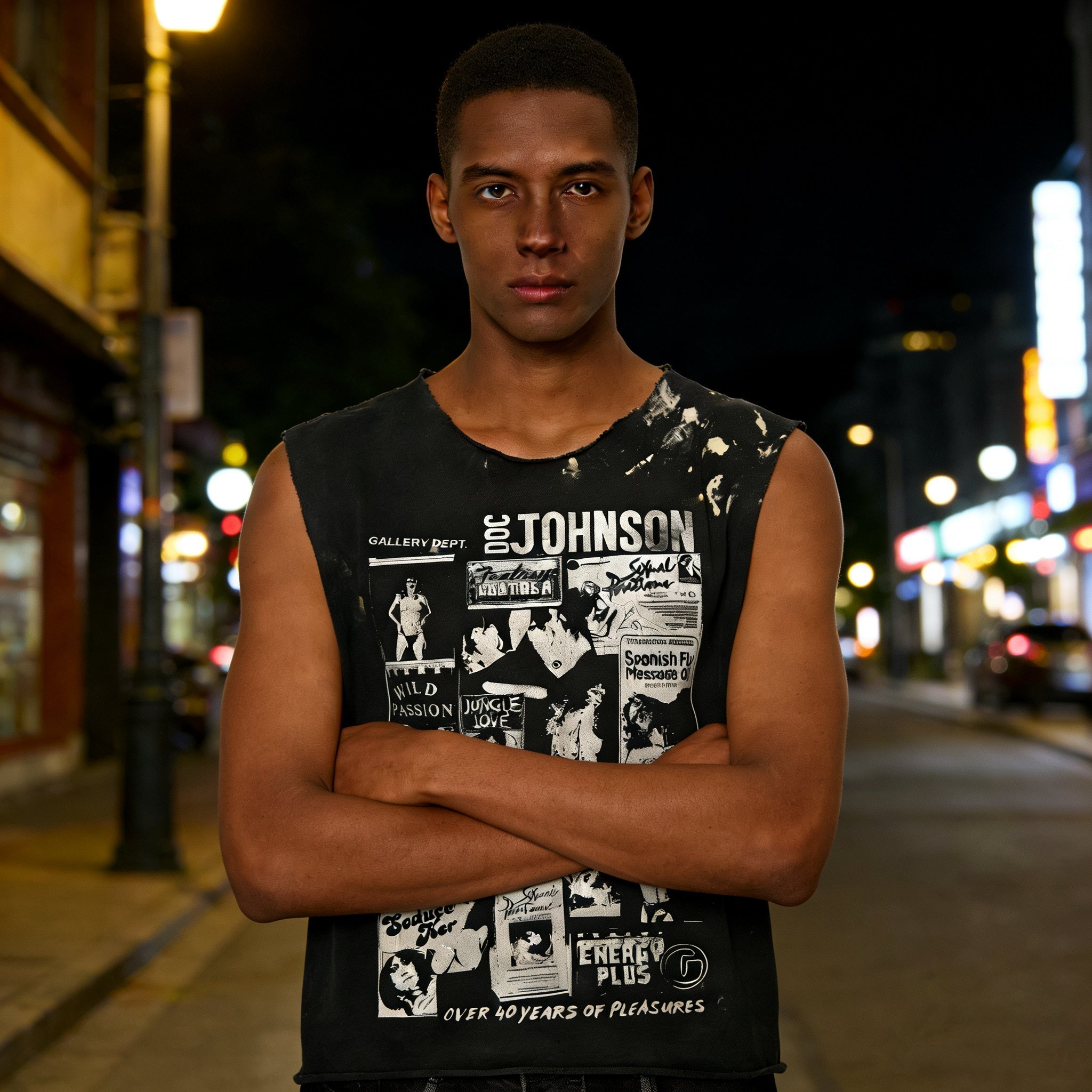 Gallery Dept. Doc Johnson Sexy Tee Black β Washed Graphic Balance - Afewvibe