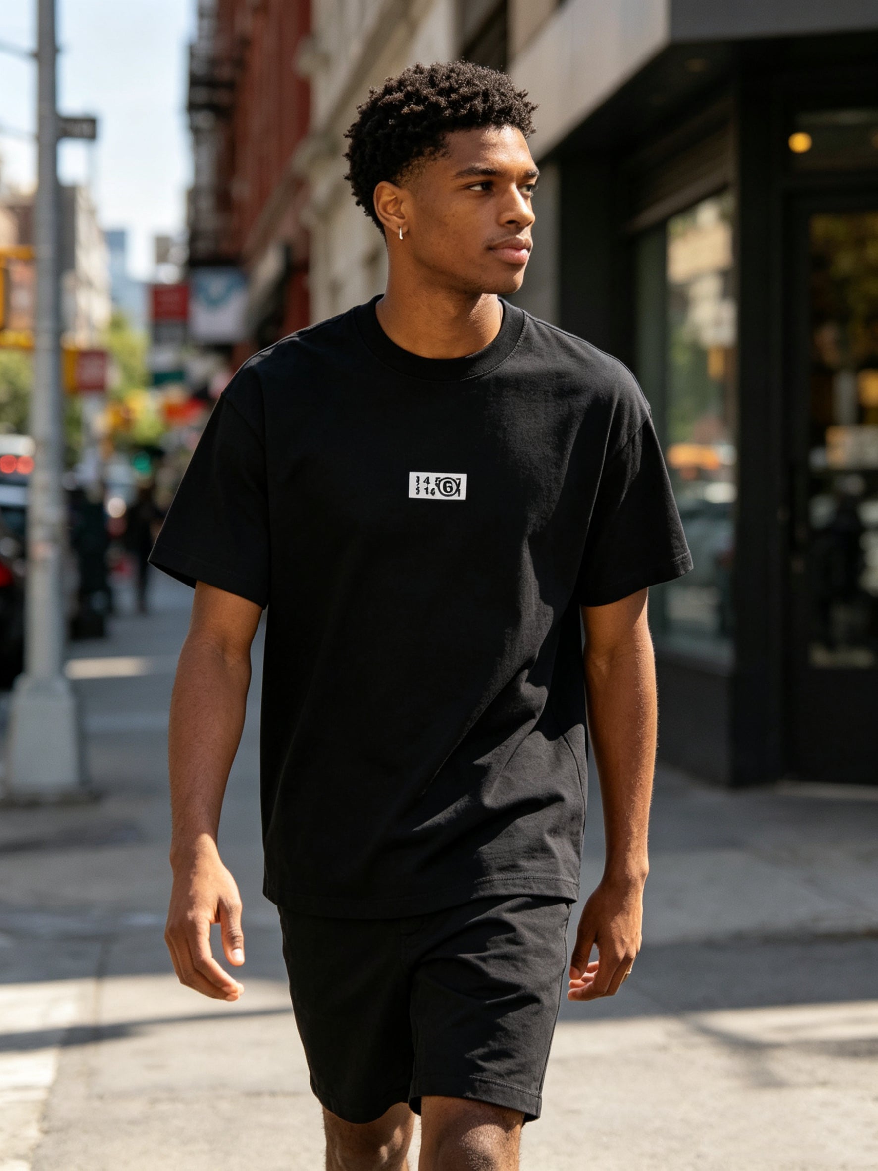MM6 Maison Margiela Zoom Logo Oversized TShirt In Focus - Afewvibe