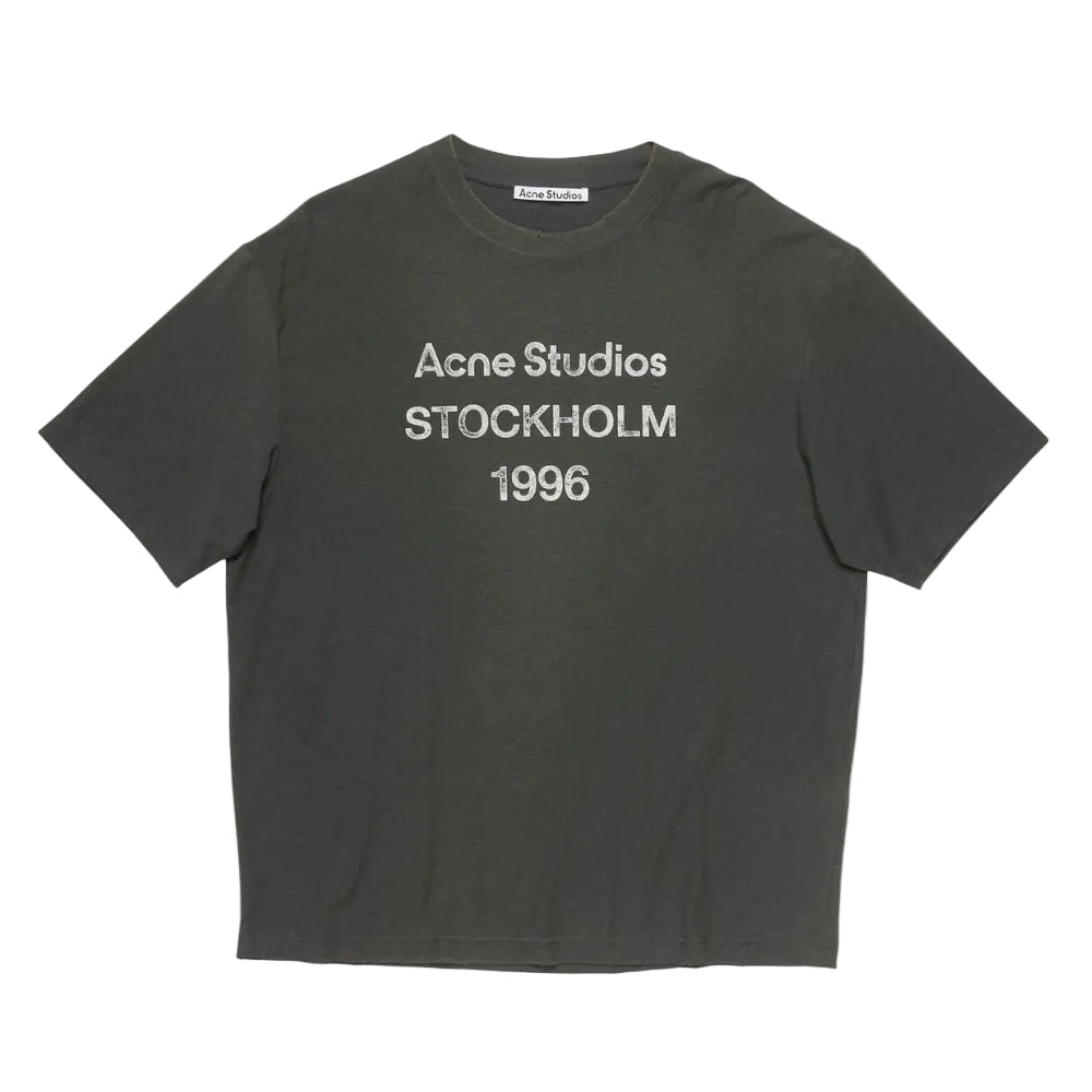 Acne Studios Sprayed 1996 Logo T-shirt Dusty Black - Afewvibe