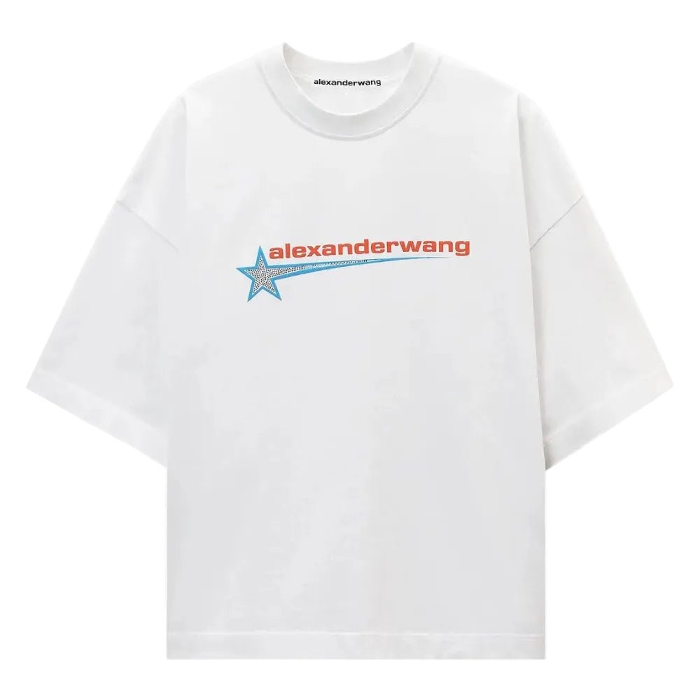 Alexander Wang Boxy Graphic Tee White - Afewvibe