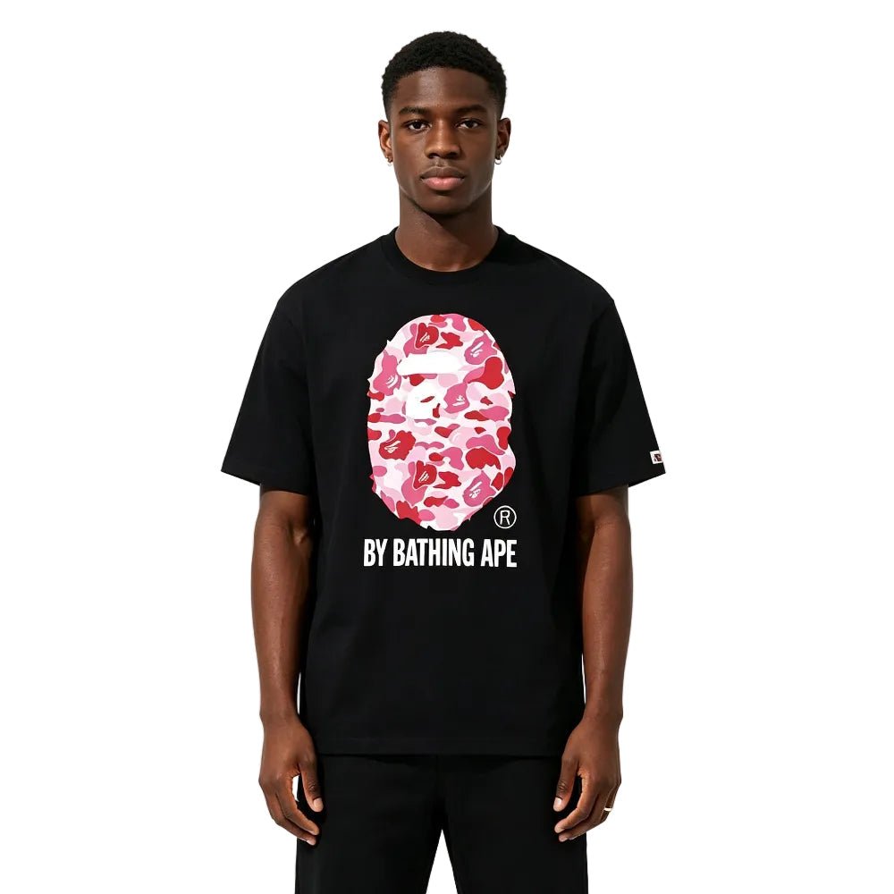 BAPE ABC Camo By Bathing Ape Tee Black Pink - Afewvibe