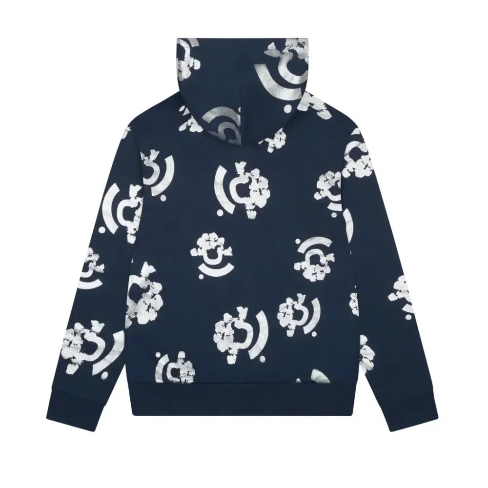 Denim Tears Bstroy Tears Zip Hoodie Blue - Afewvibe