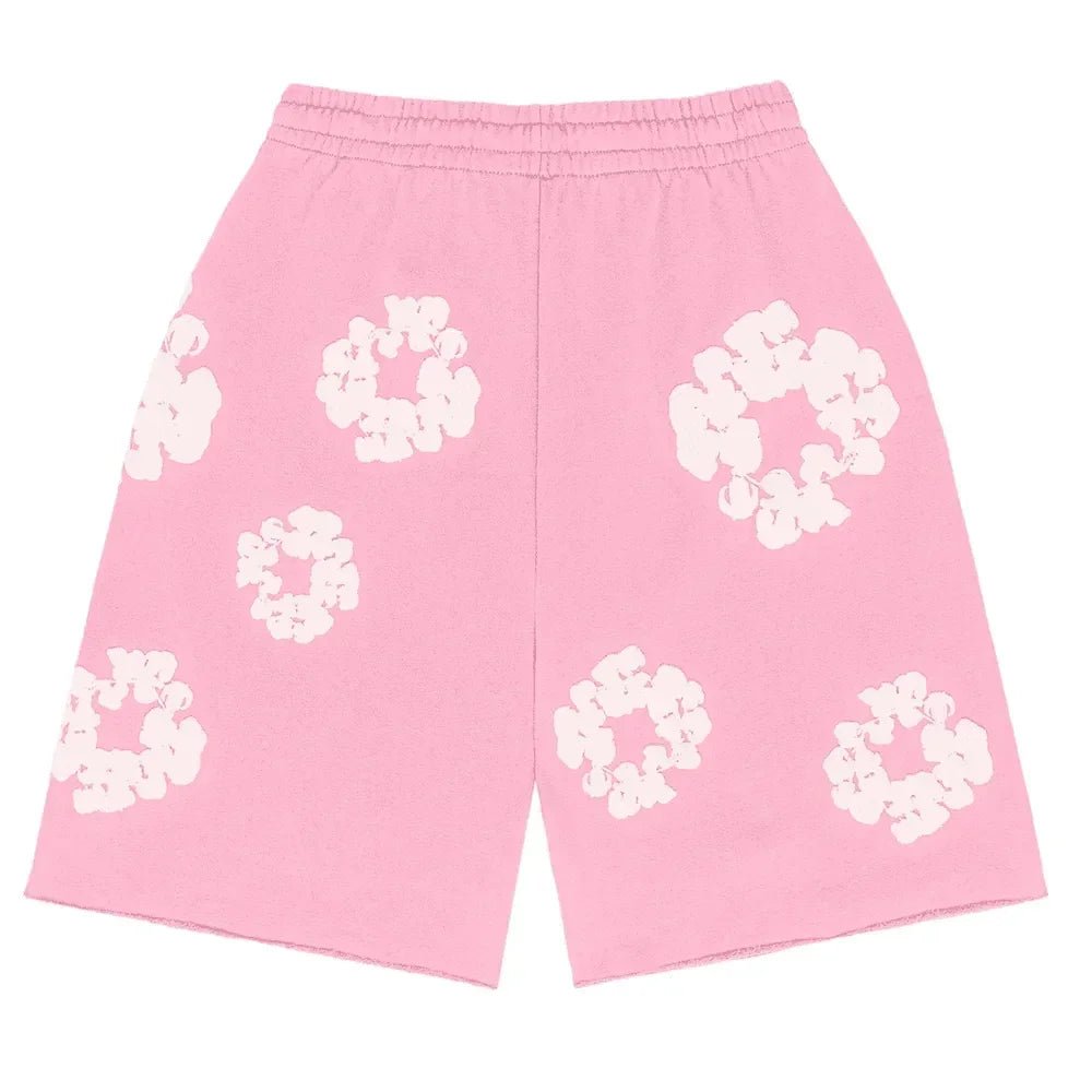 Denim Tears The Cotton Wreath Shorts Pink - Afewvibe