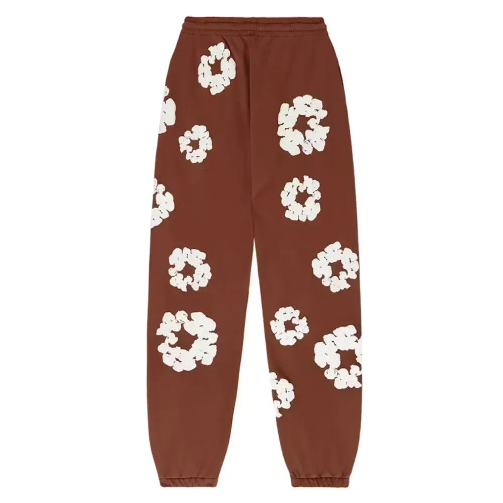 Denim Tears The Cotton Wreath Sweatpants Brown - Afewvibe
