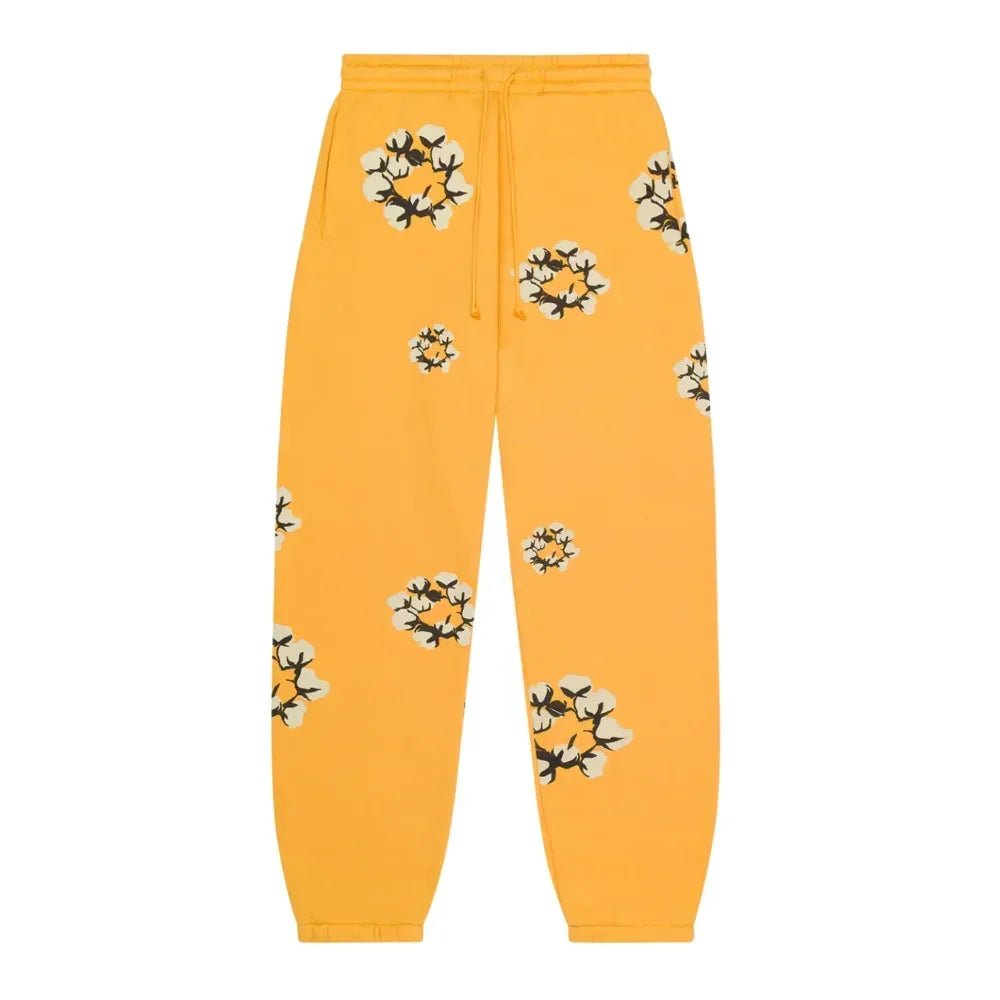 Denim Tears xCPFM Cactus Tears Wreath Sweatpants Yellow - Afewvibe