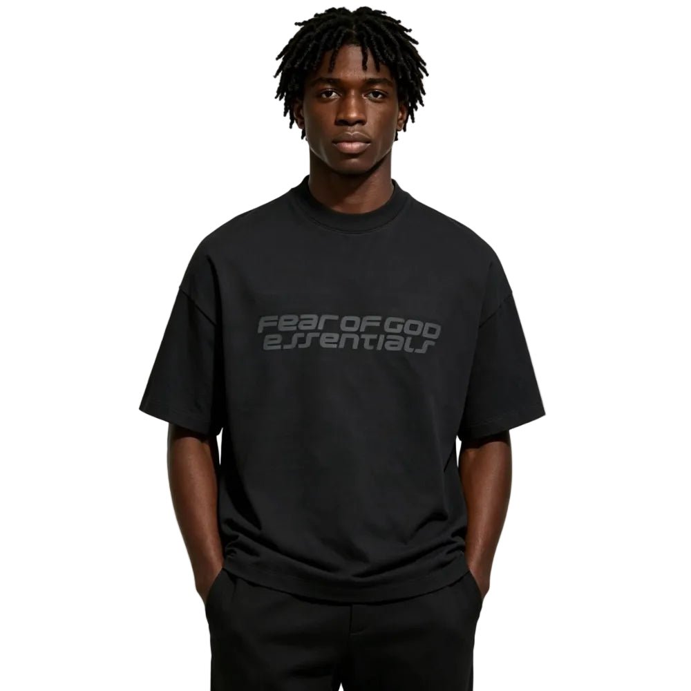 Fear of God Essentials 90s Short Sleeve Tee Vintage Black - Afewvibe