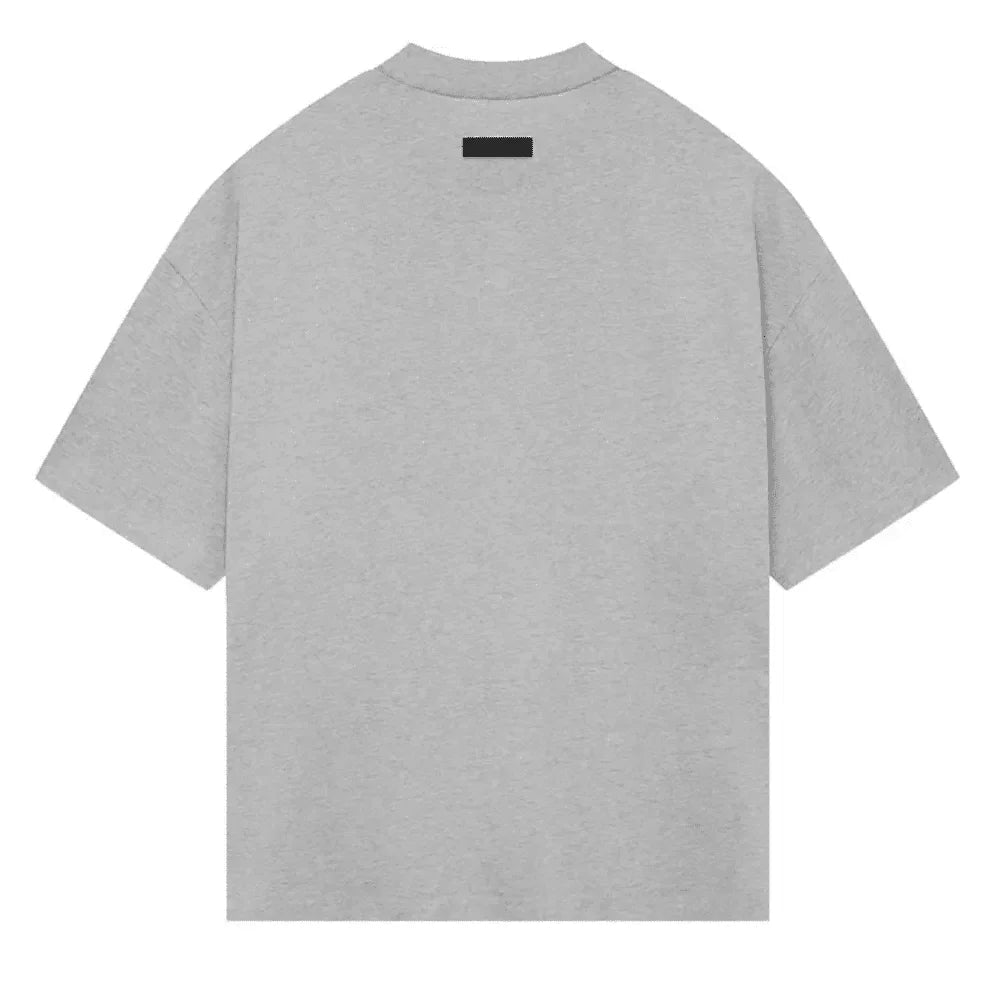 Fear Of God Essentials Heavy Jersey Crewneck T-Shirt Light Heather Grey - Afewvibe