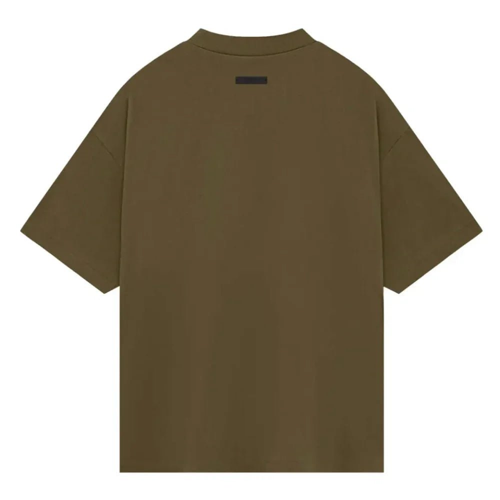 Fear of God Essentials Jersey Crewneck Tee Olive - Afewvibe