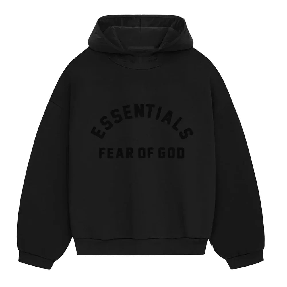 Fear of God Essentials Nylon Fleece Hoodie Jet Black/Jet Black - Afewvibe