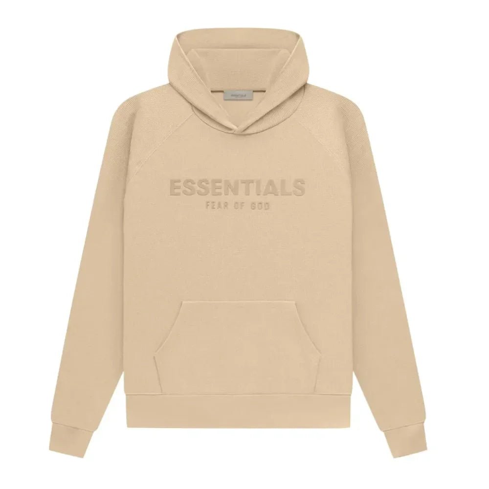Fear Of God Essentials Waffle Raglan Hoodie Sand - Afewvibe