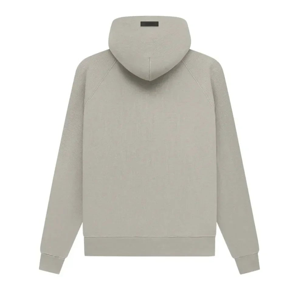 Fear Of God Essentials Waffle Raglan Hoodie Seal - Afewvibe