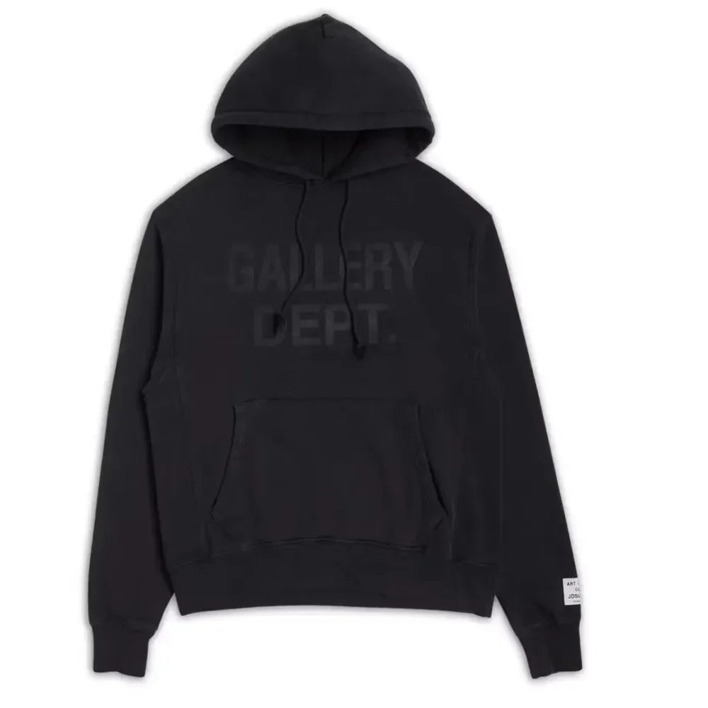 Gallery Dept. Centered Logo Hoodie Black - Afewvibe