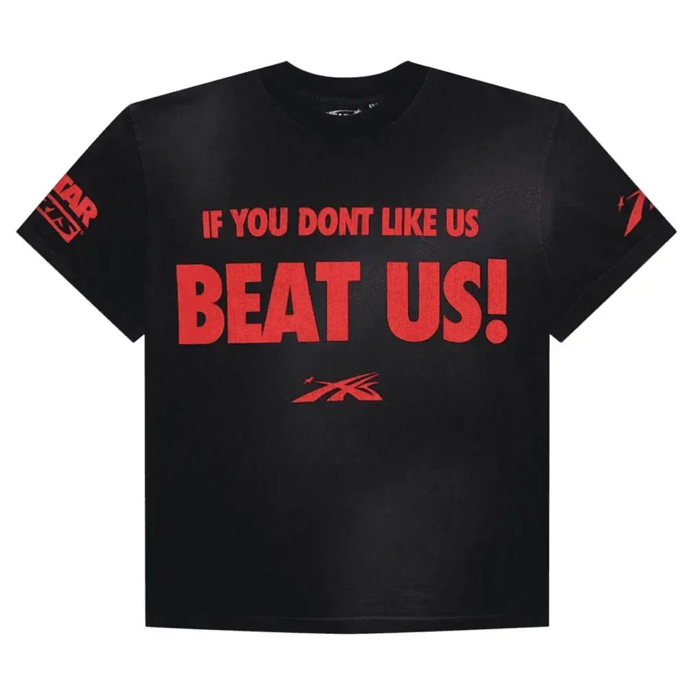 Hellstar Beat Us! T-shirt Red/Black - Afewvibe