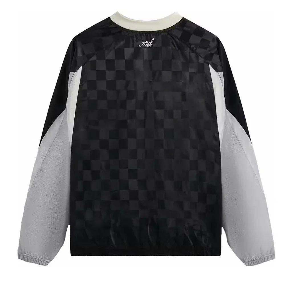 Kith Checkered Satin Dayton Combo Pullover Black - Afewvibe