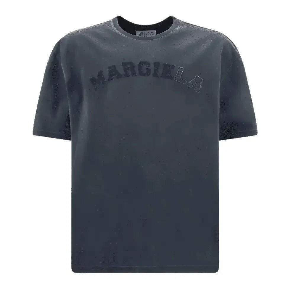 Maison Margiela Logo Heavy Jersey T-Shirt Blue - Afewvibe
