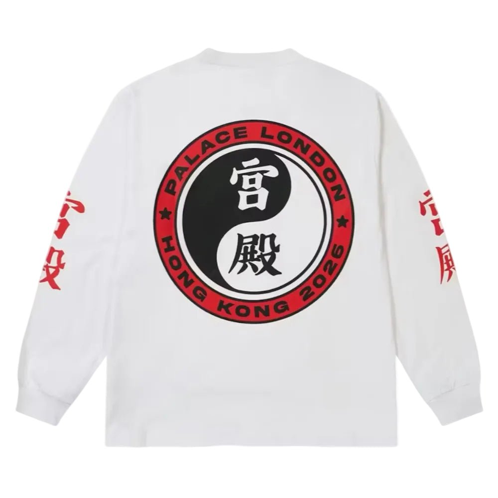 Palace Hong Kong Exclusive Yin Yang L S Tee White - Afewvibe