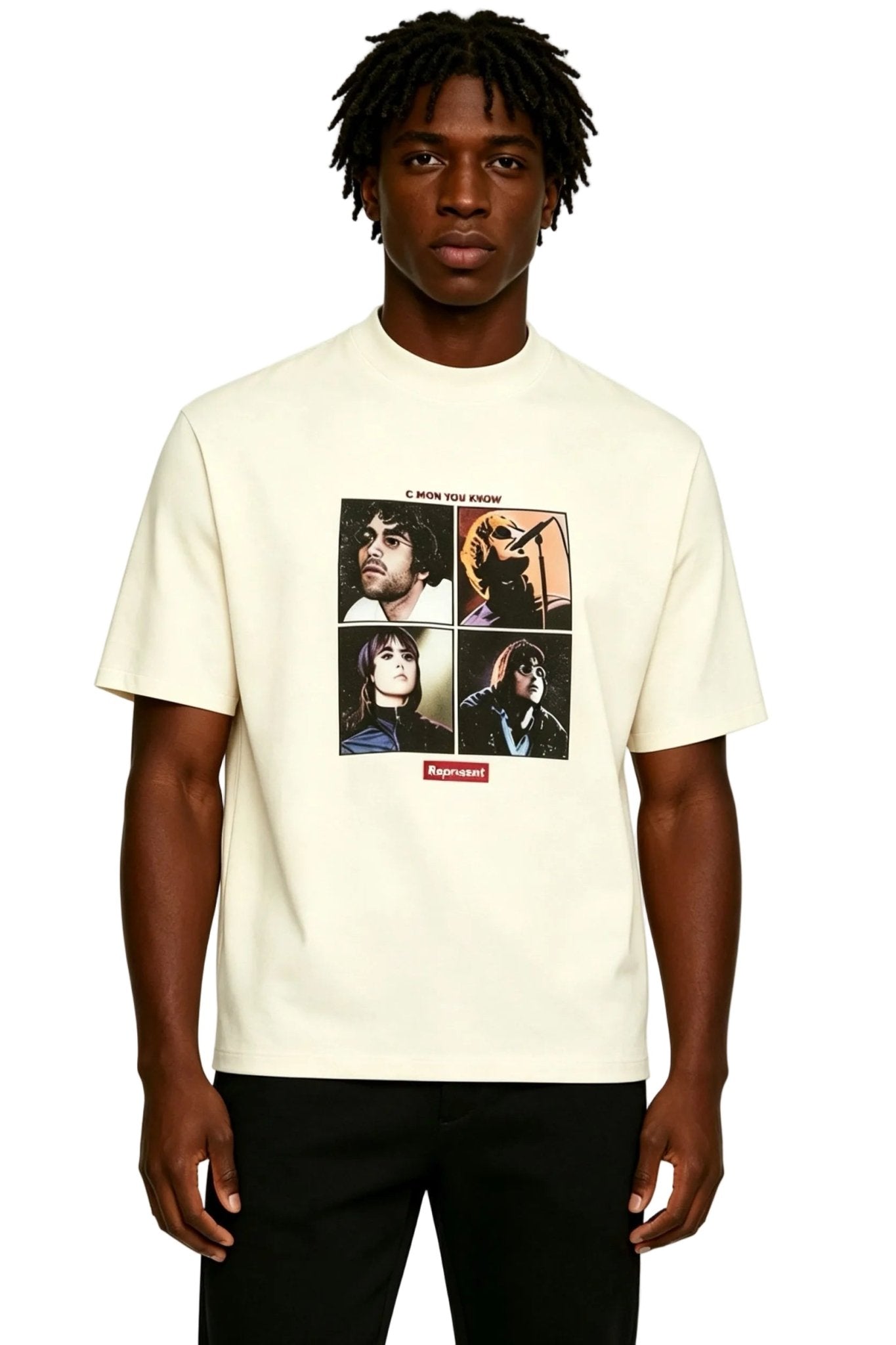 Represent Liam Gallagher Cmon You Know Vintage Tee White - Afewvibe