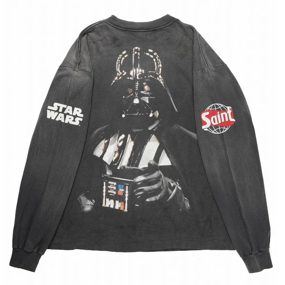 SAINT Mxxxxxx STAR WARS LS TEE /DARTHVADER BLACK - Afewvibe