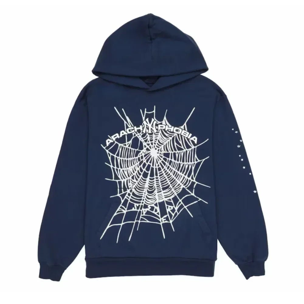 Sp5der Arach NY Phobia Hoodie Navy - Afewvibe