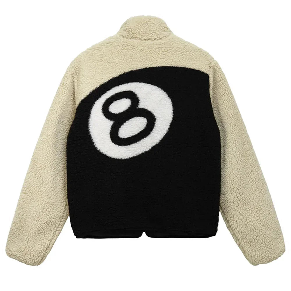 Stussy 8 Ball Sherpa Jacket Natural - Afewvibe