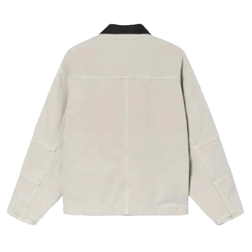 Stussy Washed Canvas Shop Jacket Bone - Afewvibe