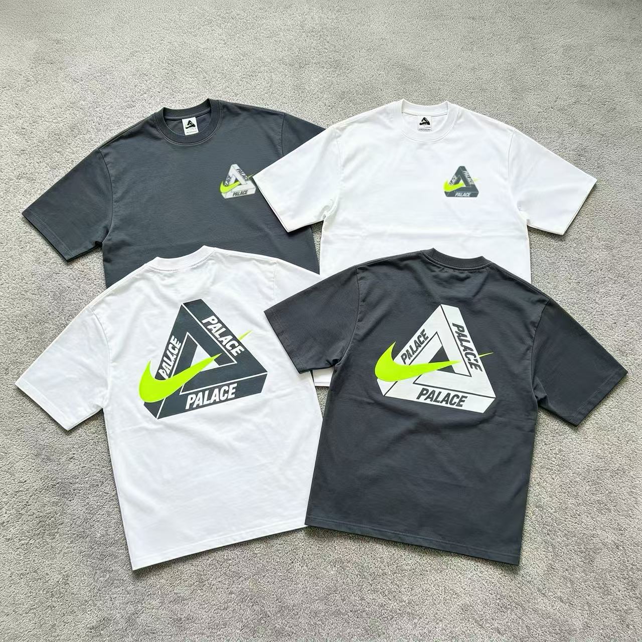Palace x Nike Tri Swoosh TShirts Charcoal or White