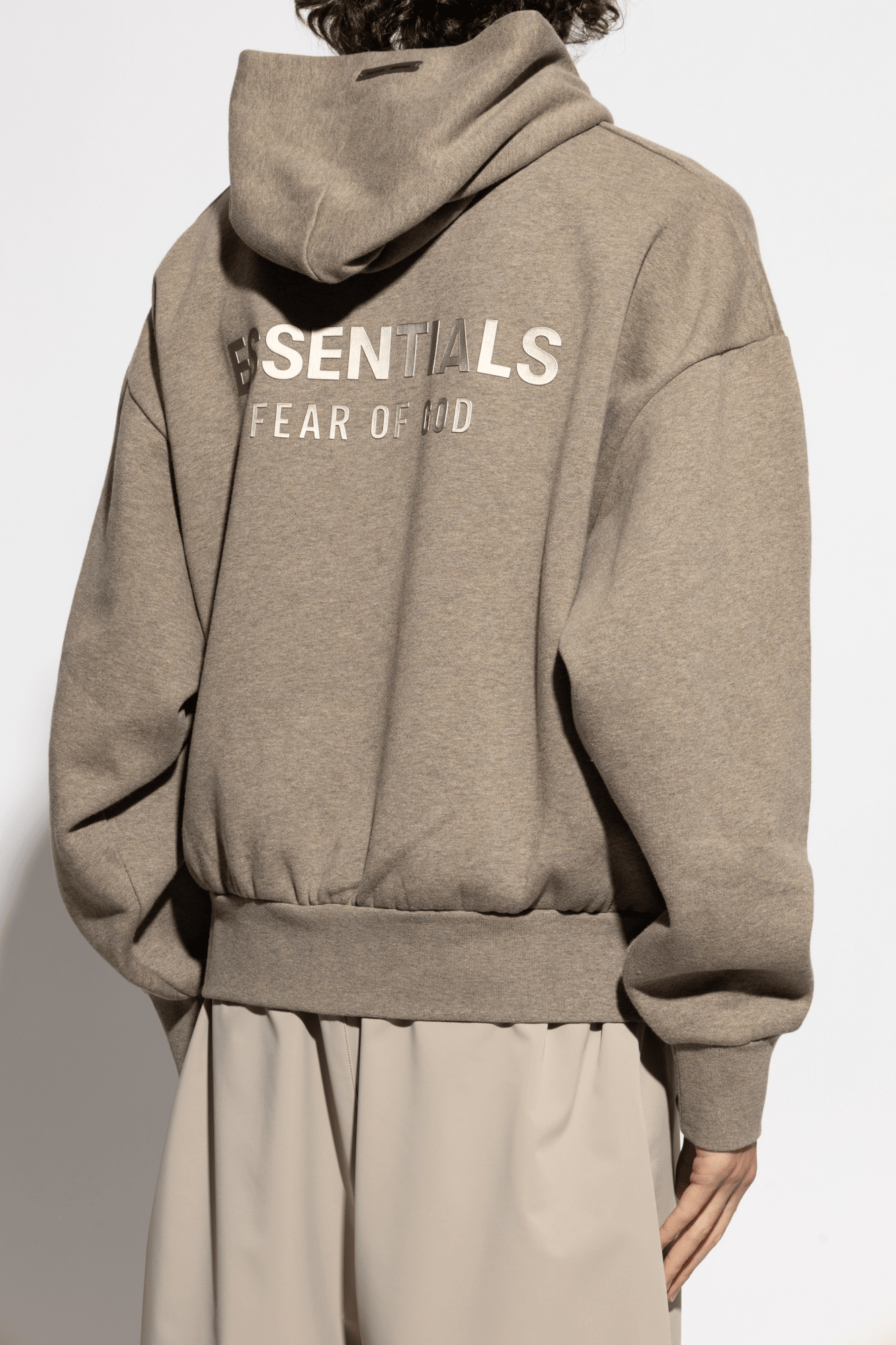 Fear of God Essentials Classic Fit Fleece Hoodie Homestead Heather — Core Fleece Midtone System - Afewvibe