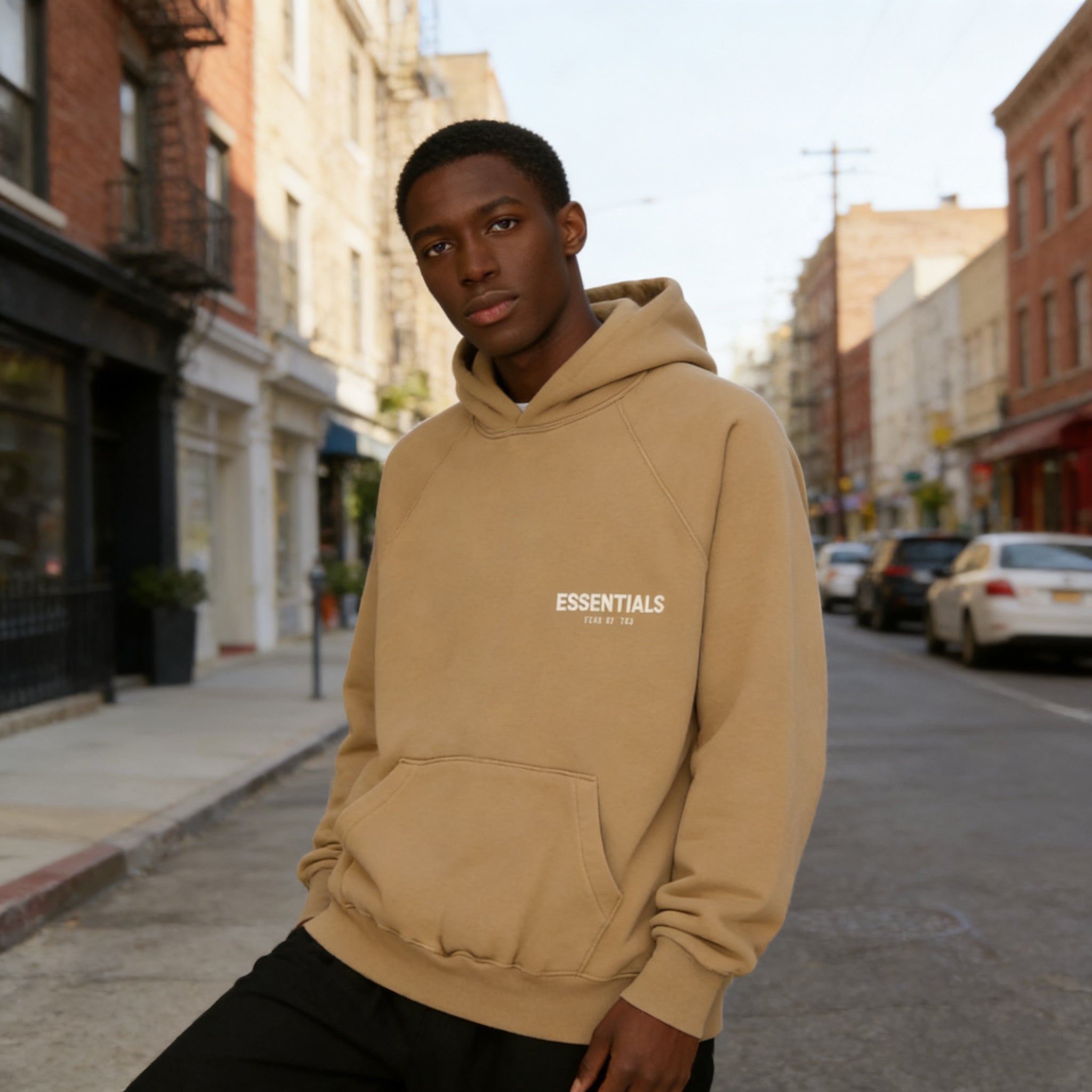 Fear of God Essentials Essentials Hoodie Oak — Buyer’s Pick Neutral - Afewvibe
