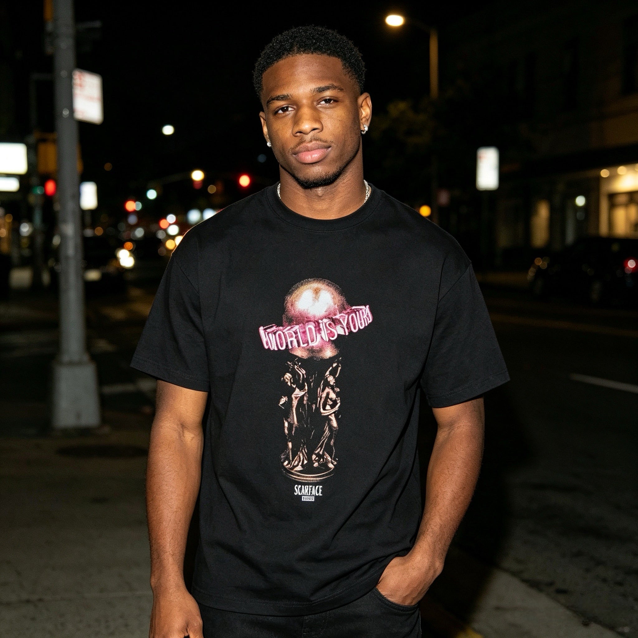 Kith x Scarface The World Is Yours Tee Black Built for Cleaner Statement Fits - Afewvibe