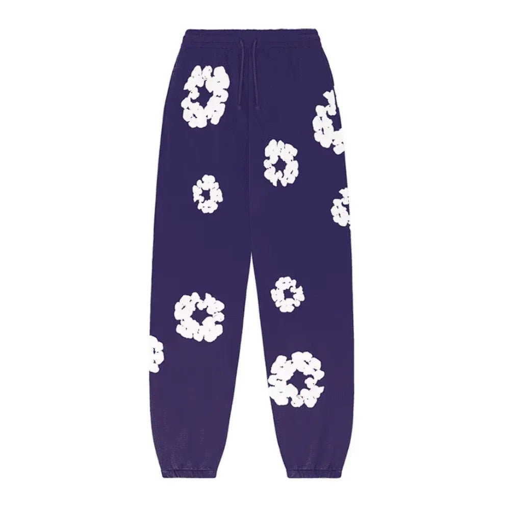 Radiant Denim Tears The Cotton Wreath Sweatpants Purple - Afewvibe