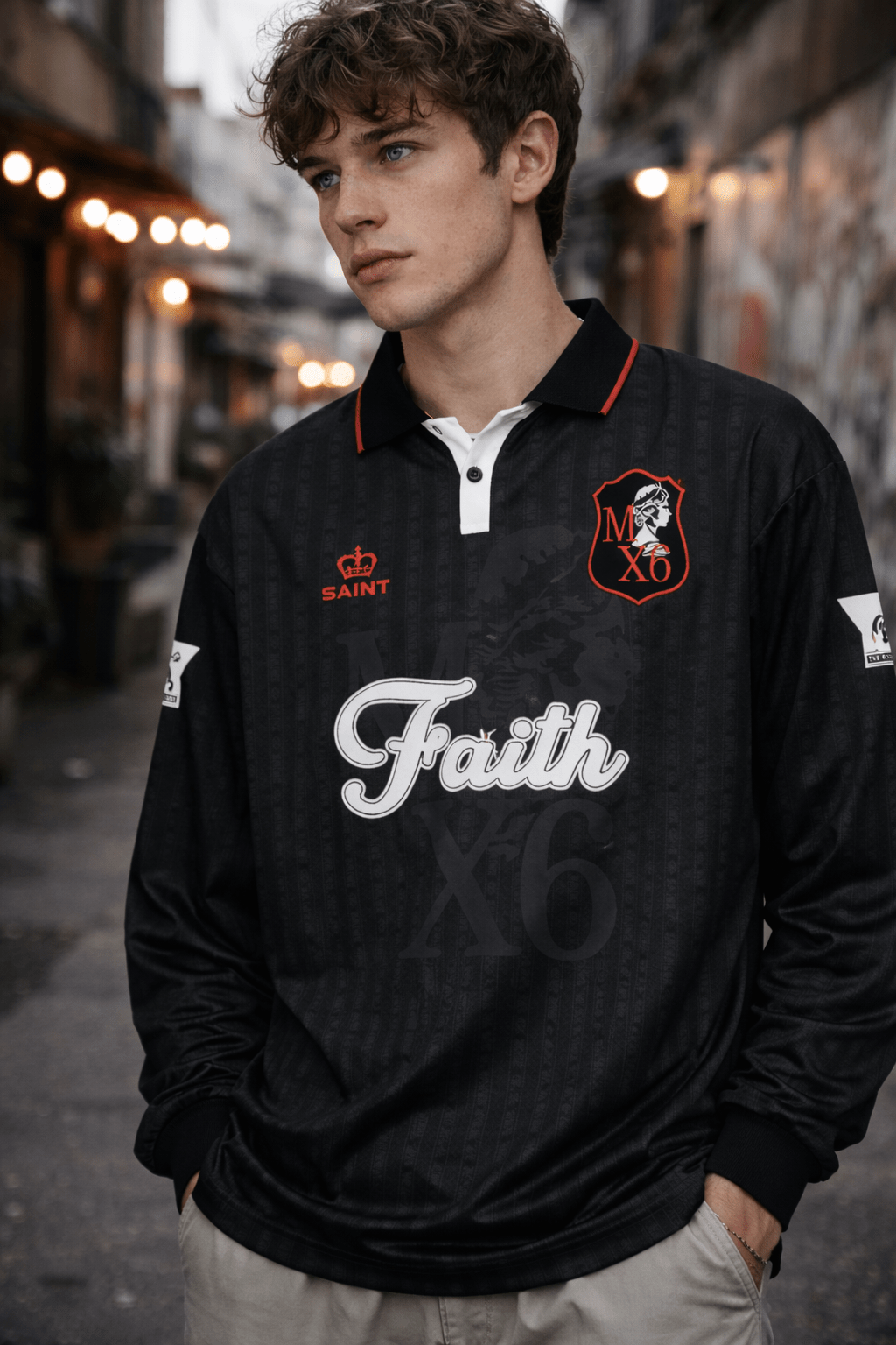 Saint Michael Faith Soccer Shirt Black — Trend-Ready Design Statement - Afewvibe