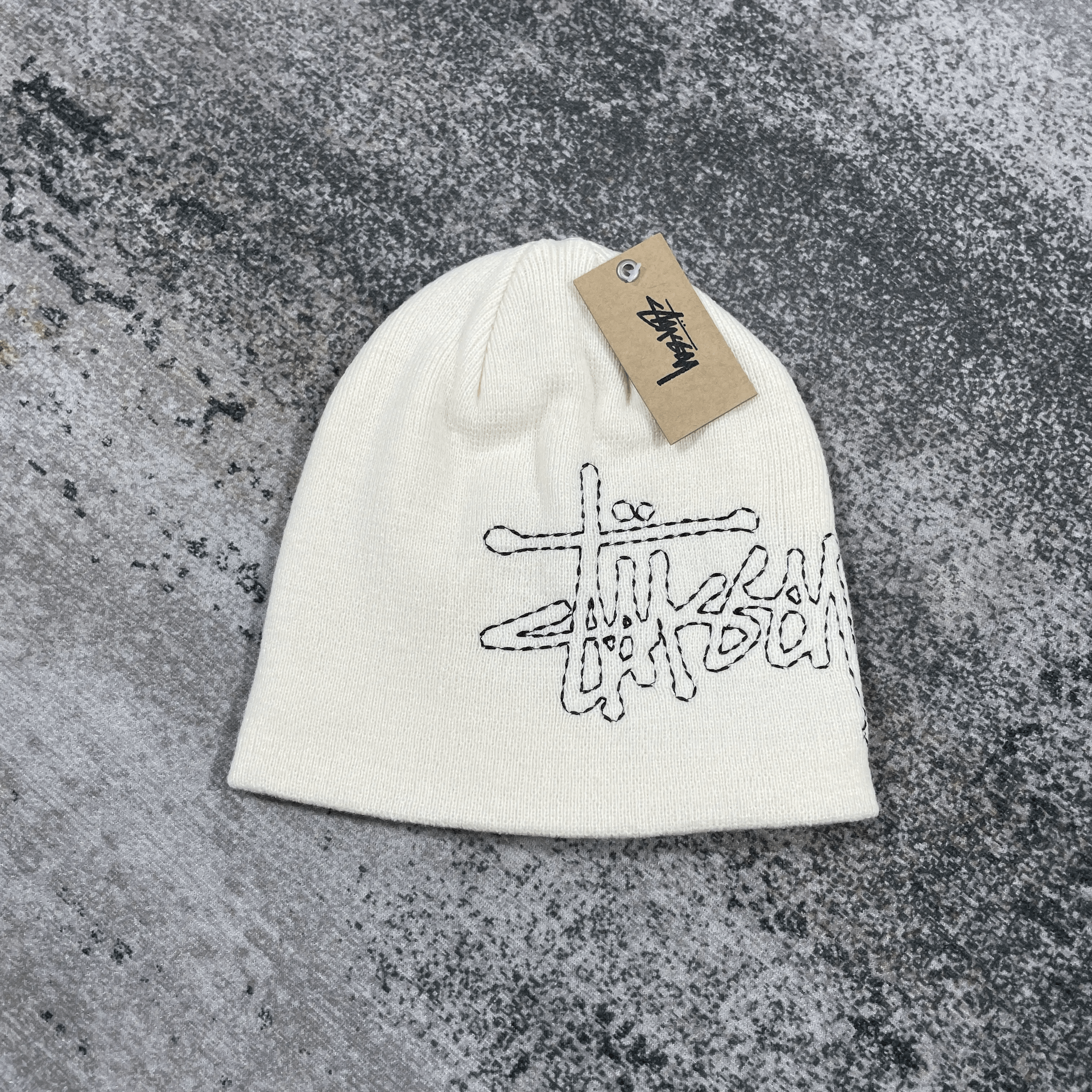 Stussy Basic Skullcap Limestone — Quiet Winter Neutral - Afewvibe