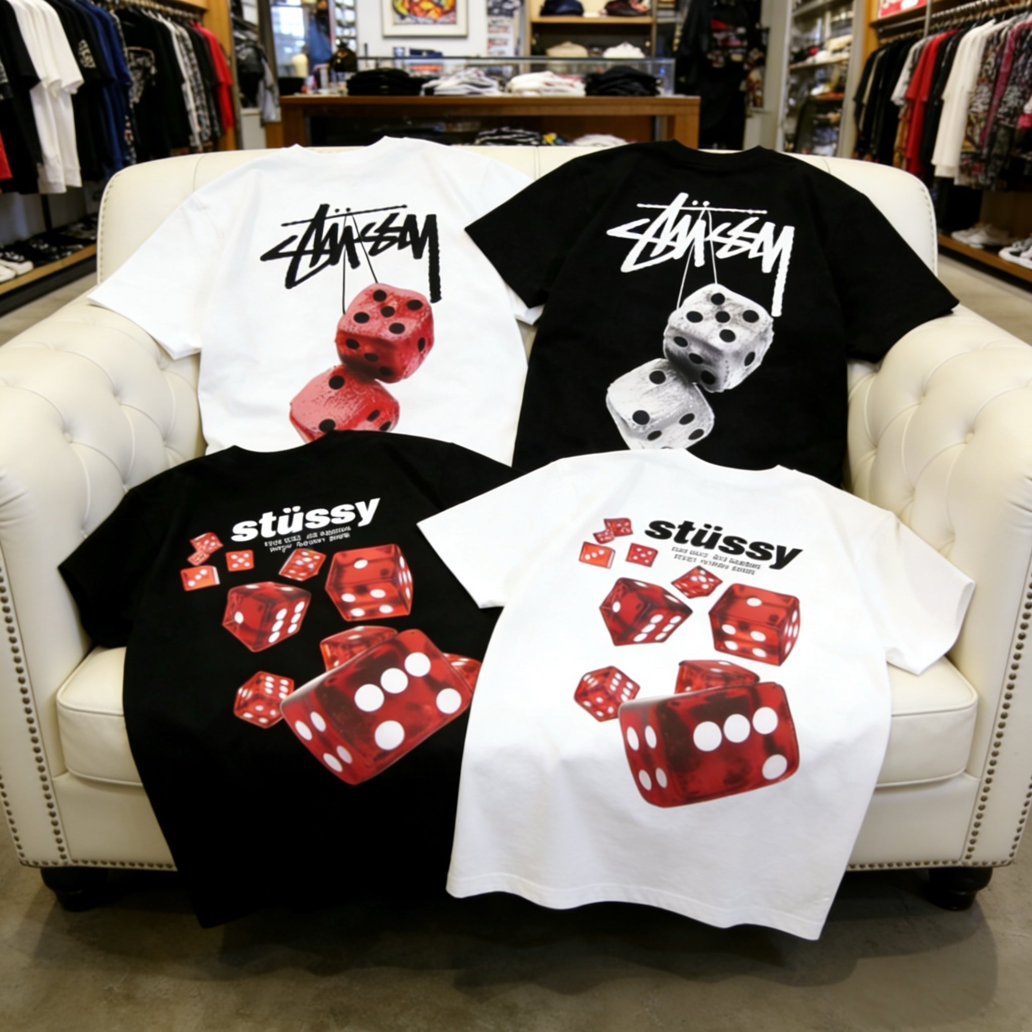 Stussy Graphic Tees Black and White — Four-Way Graphic Mood Guide - Afewvibe