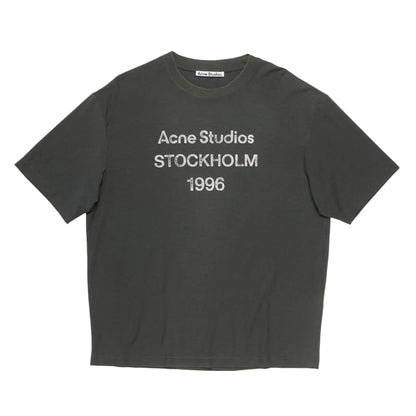 Acne Studios Sprayed 1996 Logo T-shirt Dusty Black - Afewvibe