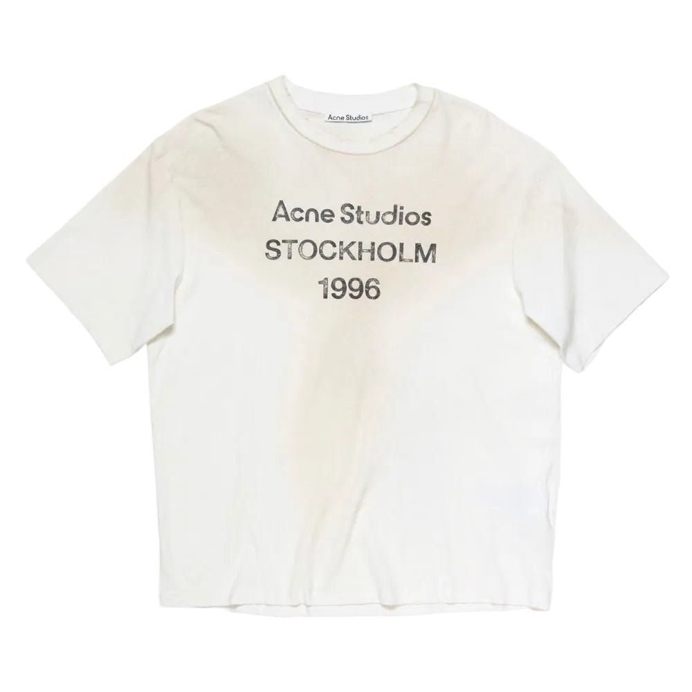 Acne Studios Sprayed 1996 Logo T-shirt Dusty White - Afewvibe