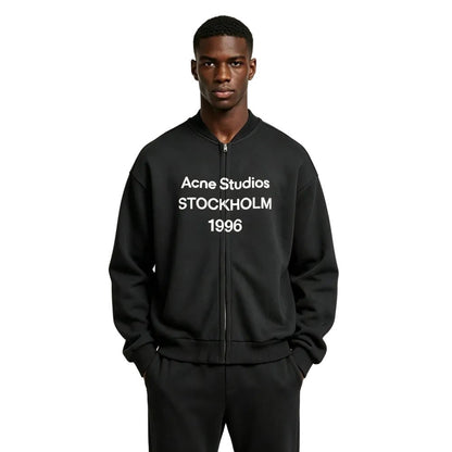 Acne Studios Zip Up 1996 Sweatshirt Black - Afewvibe
