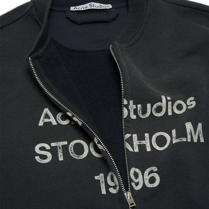 Acne Studios Zip Up 1996 Sweatshirt Black - Afewvibe