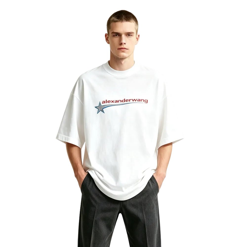 Alexander Wang Boxy Graphic Tee White - Afewvibe