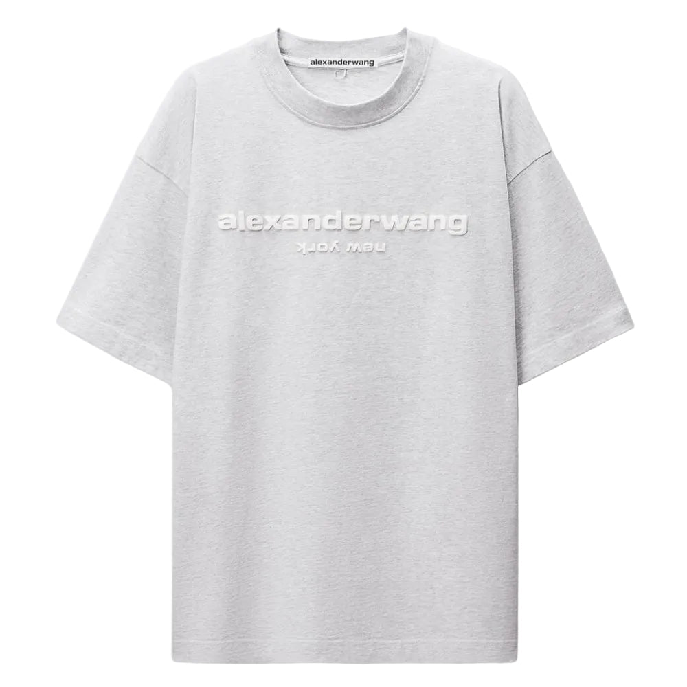 Alexander Wang Puff Logo Tee Grey - Afewvibe