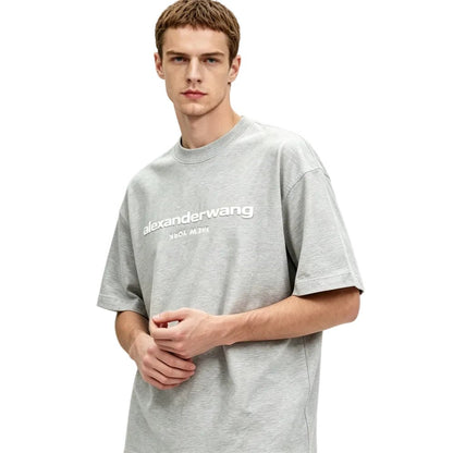 Alexander Wang Puff Logo Tee Grey - Afewvibe