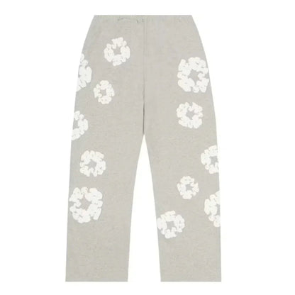 Denim Tears Cotton Wreath Baggy Sweatpants Grey - Afewvibe