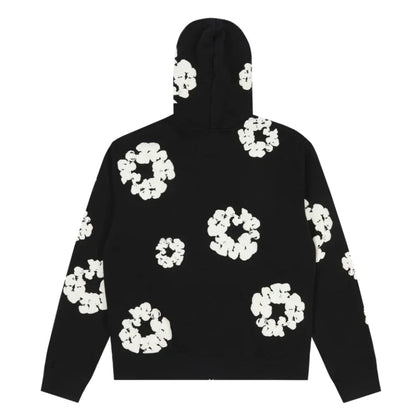 Denim Tears Cotton Wreath Zip Hoodie Black - Afewvibe