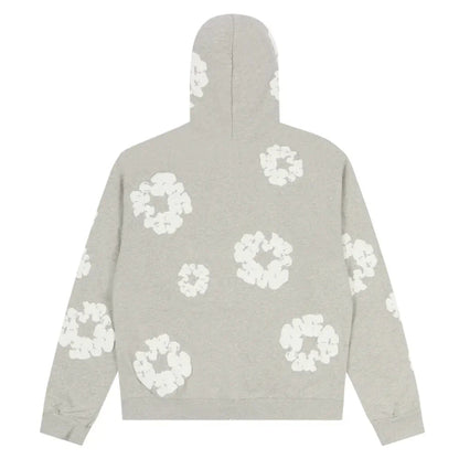 Denim Tears Cotton Wreath Zip Hoodie Grey - Afewvibe