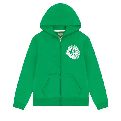 Denim Tears Denim University Zip Hoodie Green - Afewvibe
