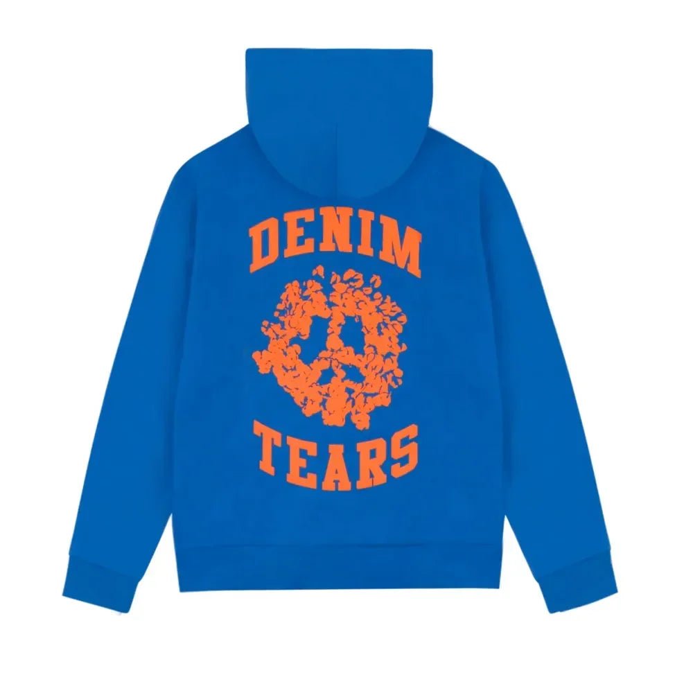 Denim Tears Denim University Zip Hoodie Royal Blue - Afewvibe