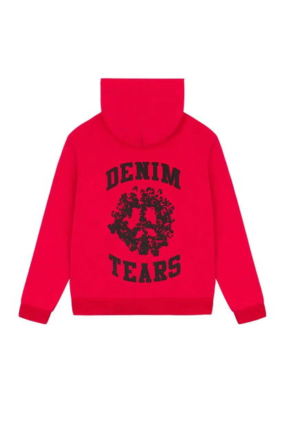 Denim Tears Denim University Zip Hoodie SS24 Red - Afewvibe