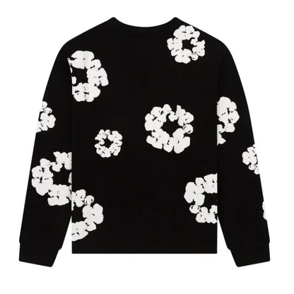 Denim Tears Long Sleeve Cotton Wreath T-shirt Black - Afewvibe