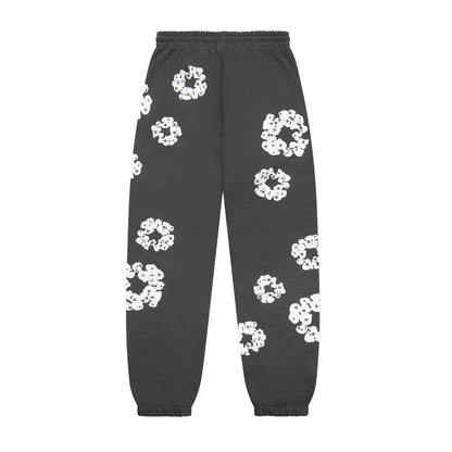 Denim Tears Rhinestone Cotton Wreath Sweatpants Vintage Black - Afewvibe